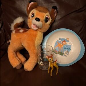 Bambi Plush Toy and Dish Set